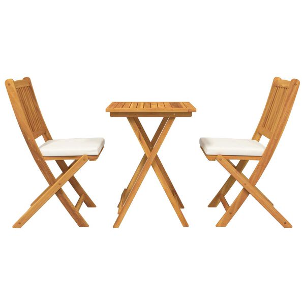 vidaXL Σετ Μπιστρό Κήπου 3 pcs Καφέ Μασίφ ξύλο ακακίας