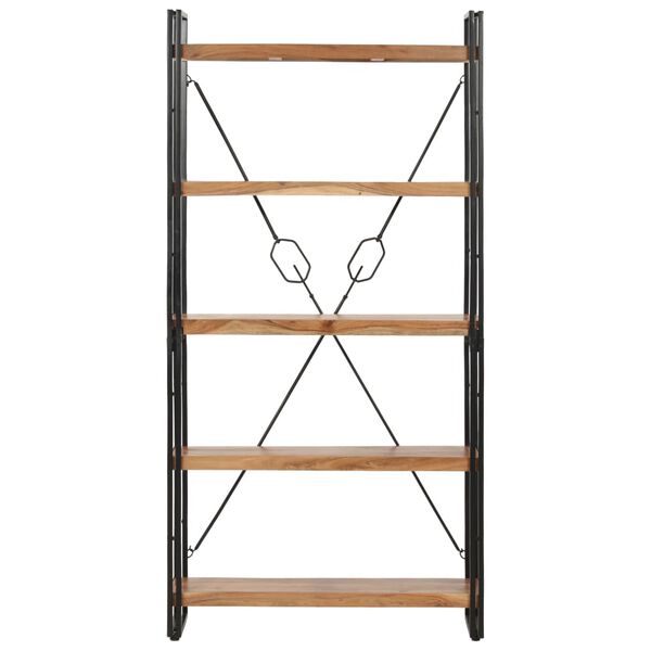 vidaXL Βιβλιοθήκη με 5 Επίπεδα 90 x 30 x 180 εκ. Μασίφ Ξύλο Ακακίας