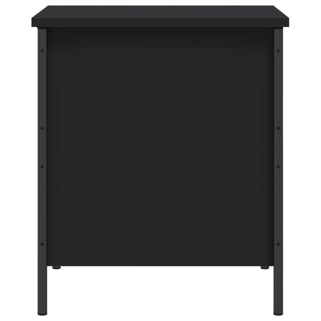 vidaXL Παγκάκι Αποθήκευσης Μαύρο 40 x 42,5 x 50 εκ. από Επεξεργ. Ξύλο