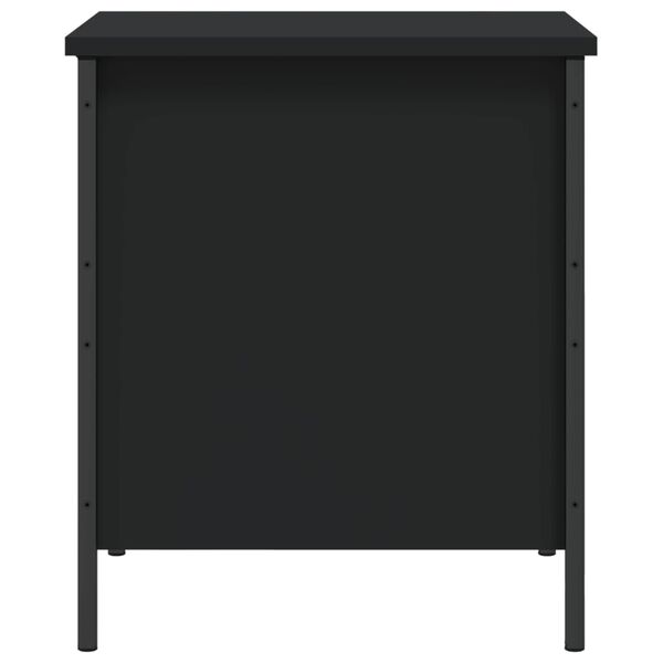 vidaXL Παγκάκι Αποθήκευσης Μαύρο 40 x 42,5 x 50 εκ. από Επεξεργ. Ξύλο