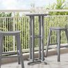 vidaXL Τραπέζι μπαρ Ανοιχτό γκρι 55 x 55 x 107 cm HDPE