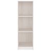 vidaXL Βιβλιοθήκη/Διαχωρ. Χώρου Λευκό 36x33x110 εκ. Μασίφ Ξύλο Πεύκου