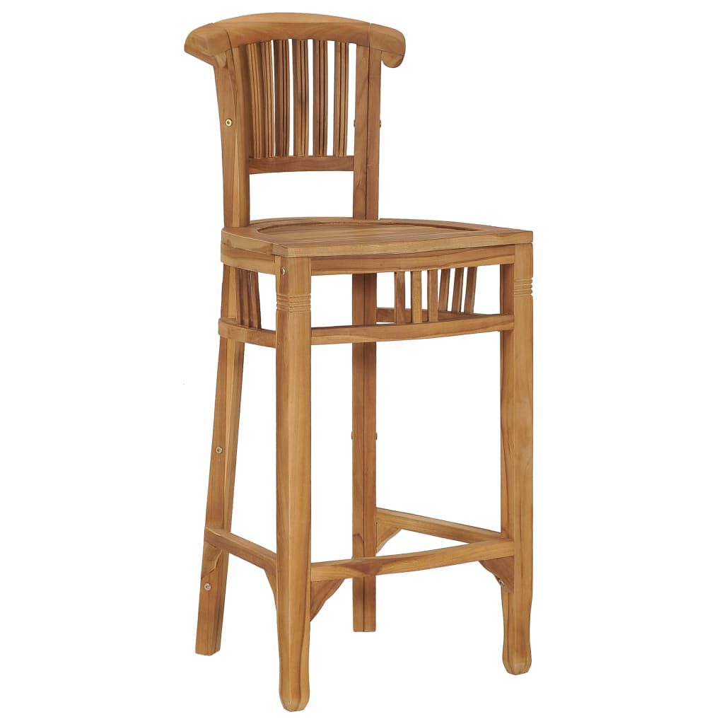 vidaXL Καρέκλα Μπαρ από Μασίφ Ξύλο Teak