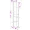 vidaXL Γωνιακή Ραφιέρα Τοίχου Καφέ Δρυς 36,5x36,5x140 εκ. Επεξ. Ξύλο