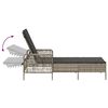 vidaXL Ξαπλώστρα 2 pcs Ανοιχτό γκρι 35 x 35 x 32 εκ. συνθετικό ρατάν