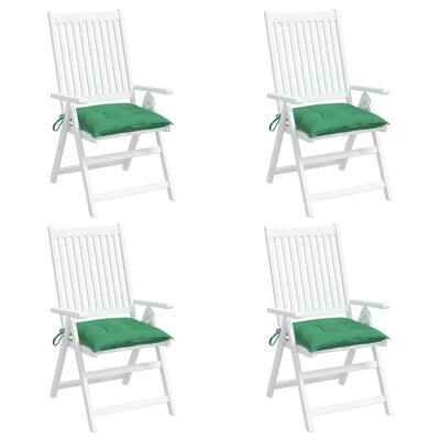 vidaXL Μαξιλάρια Καρέκλας 4 τεμ. Πράσινα 50 x 50 x 7 εκ. Υφασμάτινα