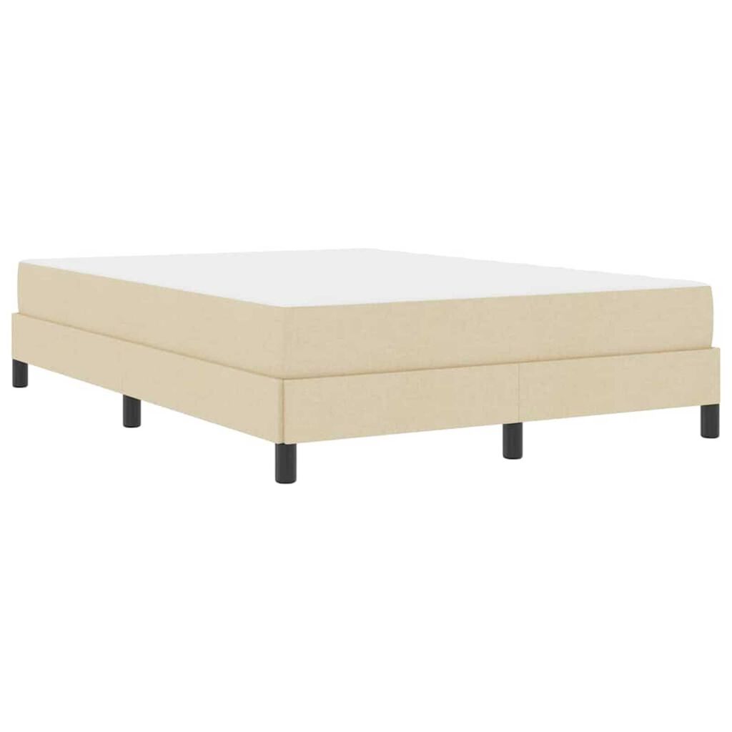 vidaXL Κρεβάτι με ελατήρια Άλλο Κρεμ 140 x 200 cm ύφασμα