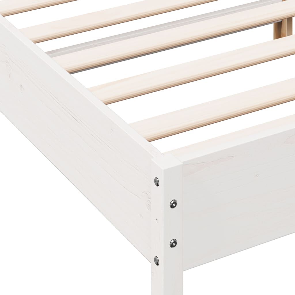 vidaXL Σκελετός Κρεβ. Χωρίς Στρώμα Λευκό 180x200 εκ Μασίφ Πεύκο