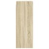 vidaXL Ντουλάπι Τοίχου Sonoma Δρυς 35x37x100 εκ. με Γυάλινες Πόρτες