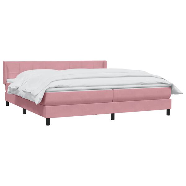 vidaXL &Kappa;&rho;&epsilon;&beta;ά&tau;&iota; Boxspring &mu;&epsilon; &Sigma;&tau;&rho;ώ&mu;&alpha; &Rho;&omicron;&zeta; 200x210 &epsilon;&kappa;. &Beta;&epsilon;&lambda;&omicron;ύ&delta;&iota;&nu;&omicron;