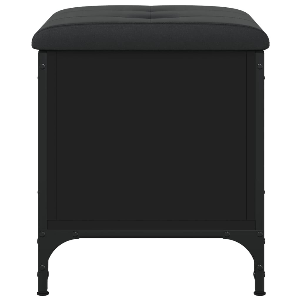 vidaXL Παγκάκι Αποθήκευσης Μαύρο 42x42x45 εκ. από Επεξεργασμένο Ξύλο