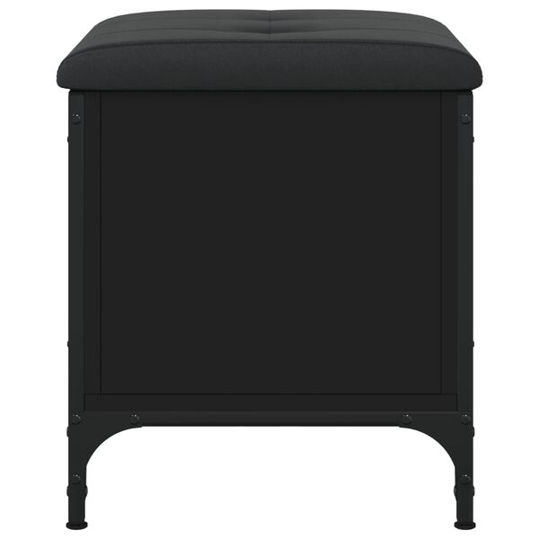 vidaXL Παγκάκι Αποθήκευσης Μαύρο 42x42x45 εκ. από Επεξεργασμένο Ξύλο