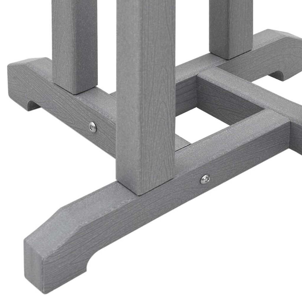 vidaXL Σετ Μπαρ Κήπου 3 pcs Ανοιχτό γκρι HDPE