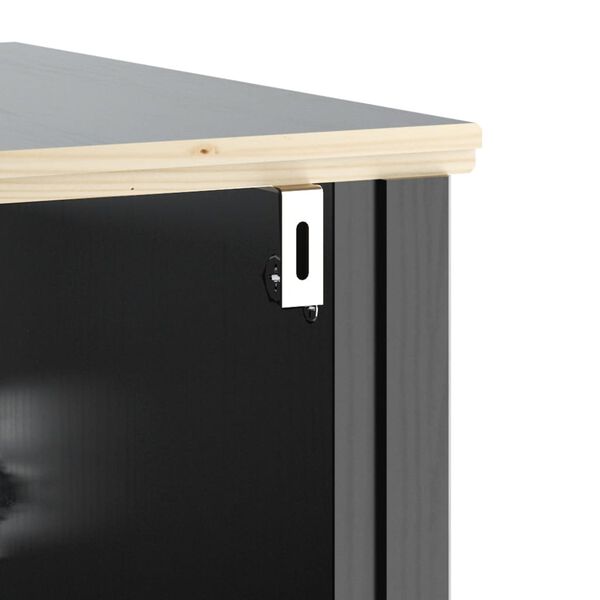 vidaXL Ντουλάπι Νιπτήρα BERG Μαύρο 60 x 34 x 59 εκ. Μασίφ Ξύλο Πεύκου