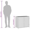 vidaXL Ντουλάπι Αποθήκευσης Κήπου Καφέ 83x45x76 εκ. Συνθετικό Ρατάν