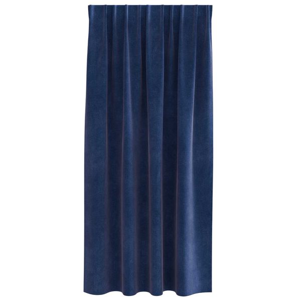 vidaXL Κουρτίνες με κουρτίνες 2 pcs Σκούρο Μπλε 140 x 175 cm Βελούδο