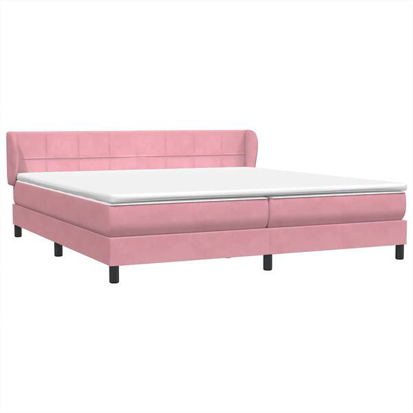 vidaXL Box Spring &kappa;&rho;&epsilon;&beta;ά&tau;&iota; &mu;&epsilon; &sigma;&tau;&rho;ώ&mu;&alpha;&tau;&alpha; &rho;&omicron;&zeta; 180x210 cm &Beta;&epsilon;&lambda;&omicron;ύ&delta;&iota;&nu;&omicron;