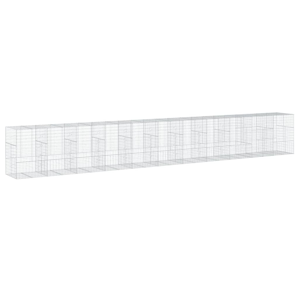 vidaXL Συρματοκιβώτιο με Κάλυμμα 1100x100x150 εκ. Γαλβανισμένο Χάλυβα