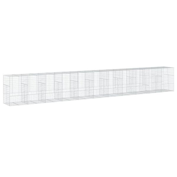 vidaXL Συρματοκιβώτιο με Κάλυμμα 1100x100x150 εκ. Γαλβανισμένο Χάλυβα