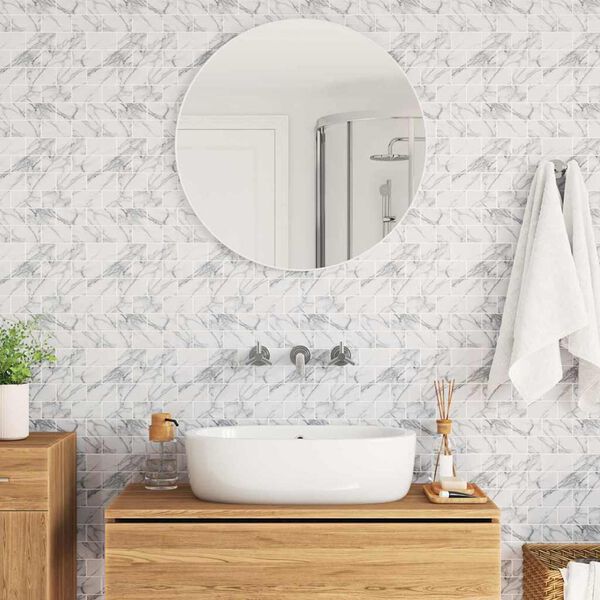 vidaXL &Pi;&lambda;&alpha;&kappa;ά&kappa;&iota; Subway 20 pcs &Lambda;&epsilon;&upsilon;&kappa;ό &Mu;ά&rho;&mu;&alpha;&rho;&omicron; 30,5 x 30,5 &epsilon;&kappa;