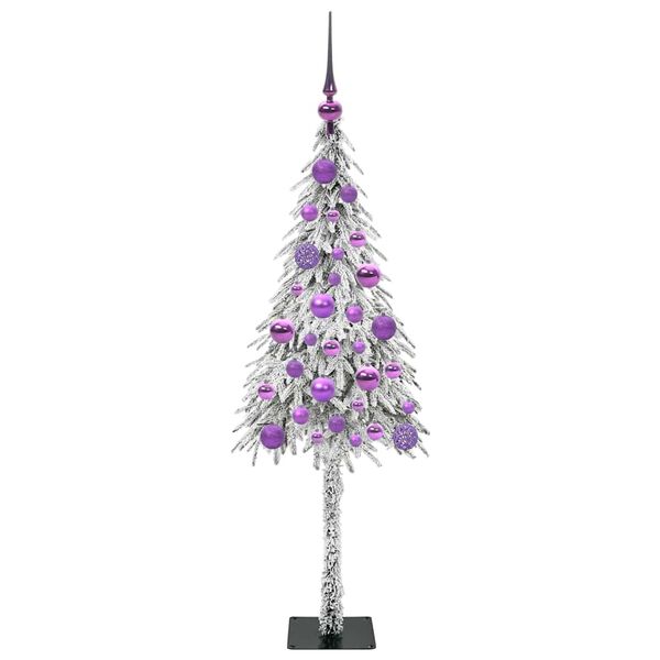 vidaXL Χριστουγεννιάτικο Δέντρο με 150 LED Λευκό 120 cm ΠΕ και Ατσάλι