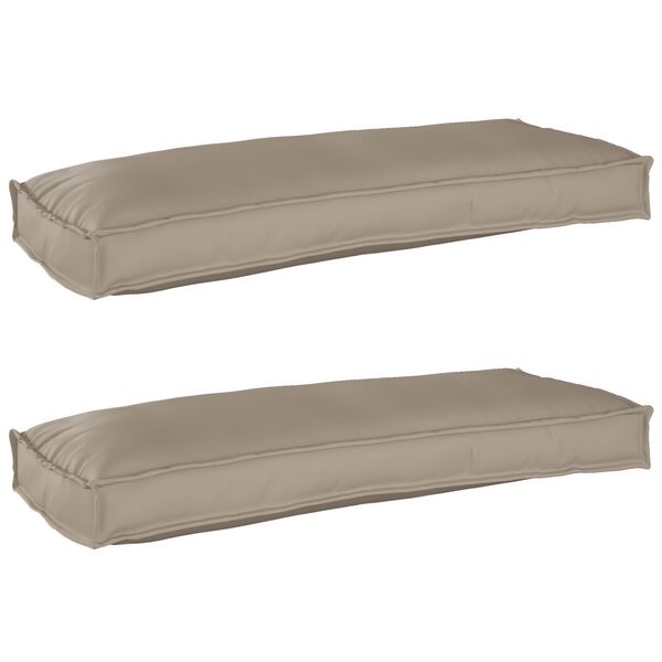 vidaXL Σετ Μαξιλαριών Πάγου 2 pcs Taupe 100 x 40 x 8 εκ Ύφασμα Oxford