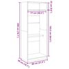 vidaXL Ντουλάπα Λευκή 80 x 50 x 200 εκ. από Επεξεργασμένο Ξύλο