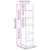 vidaXL Βιβλιοθήκη Γκρι 40 x 35 x 180 εκ. από Επεξ. Ξύλο