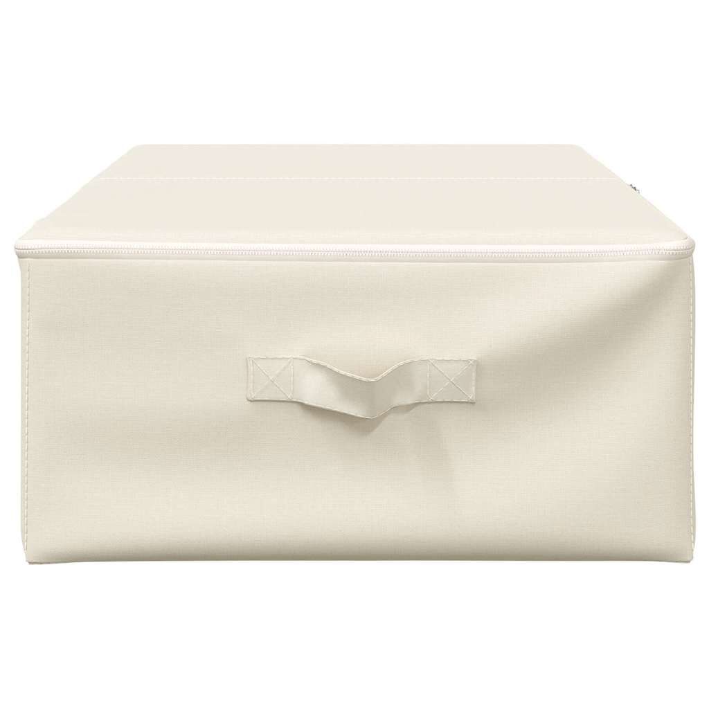 vidaXL Κουτιά Αποθήκευσης 2 τεμ. Κρεμ 70 x 40 x 18 εκ. Υφασμάτινα