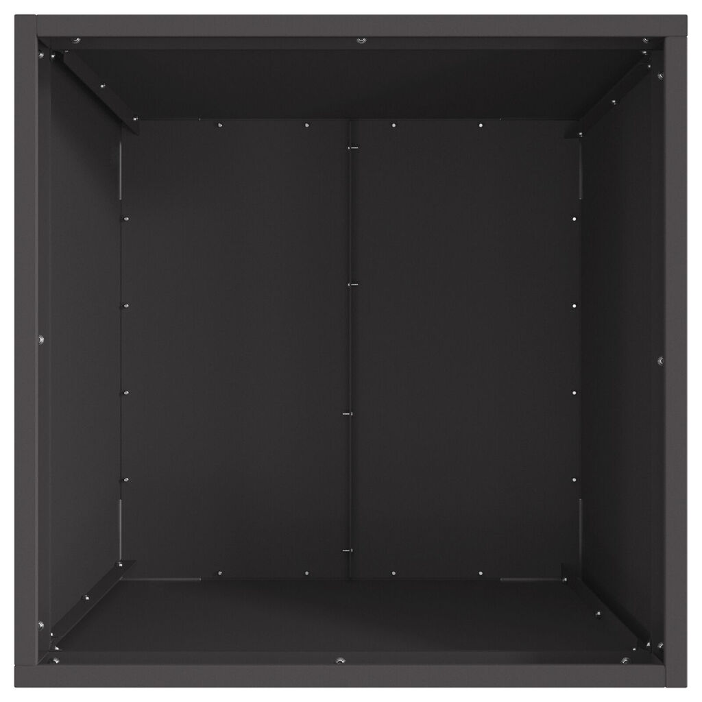 vidaXL Υποδοχή Πυρός Τετράγωνη Μαύρη 50x50x30 εκ Ατσάλι