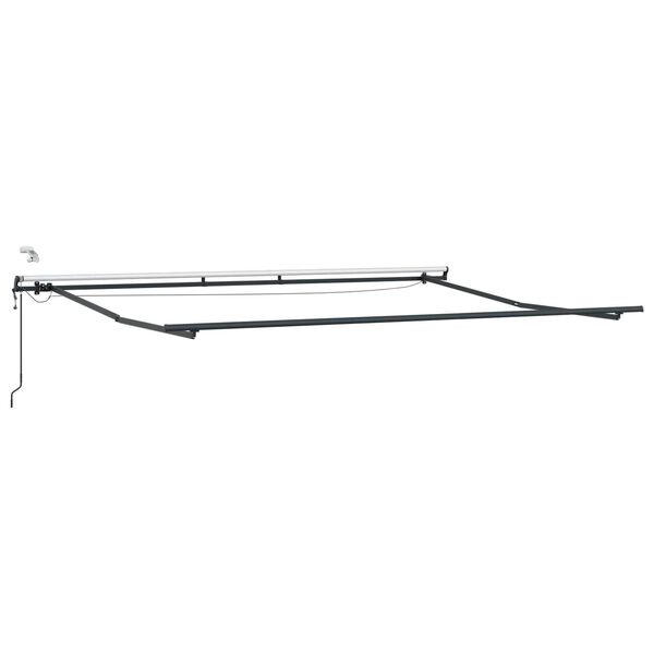 vidaXL Αυτόματη Ανασυρόμενη Τέντα με LED Μαύρη 450x350 cm