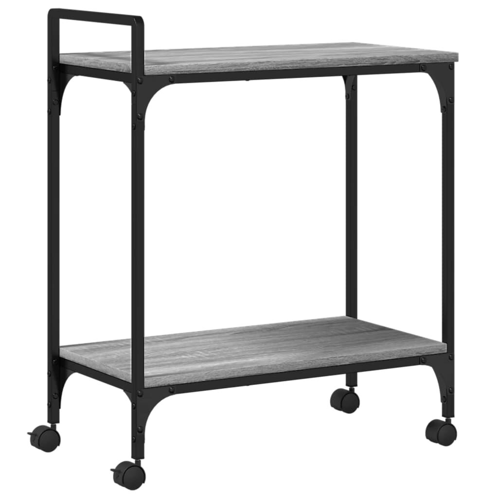 vidaXL Τρόλεϊ Κουζίνας Sonoma Γκρι 60,5x31x72,5 εκ. Επεξεργασμένο Ξύλο