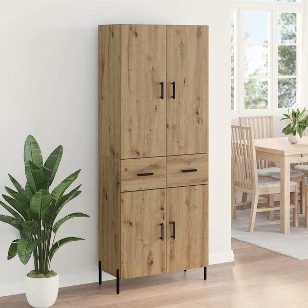 vidaXL Highboard Artisan Oak 69,5 x 34 x 180 &epsilon;&kappa;. &Epsilon;&pi;&epsilon;&xi;&epsilon;&rho;&gamma;&alpha;&sigma;&mu;έ&nu;&omicron; &xi;ύ&lambda;&omicron;