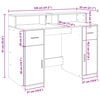 vidaXL Γραφείο με LED Sonoma δρυς 120x55x91 εκ. Επεξεργ. Ξύλο