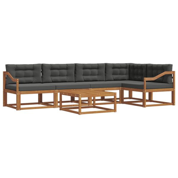 vidaXL &Sigma;&epsilon;&iota;&rho;ά &Kappa;&alpha;&nu;&alpha;&pi;έ &Epsilon;&xi;&omega;&tau;&epsilon;&rho;&iota;&kappa;&omicron;ύ &mu;&epsilon; &mu;&alpha;&xi;&iota;&lambda;ά&rho;&iota; 6 pcs &Phi;&upsilon;&sigma;&iota;&kappa;ό &kappa;&alpha;&iota; &Alpha;&nu;&theta;&rho;&alpha;&kappa;ί