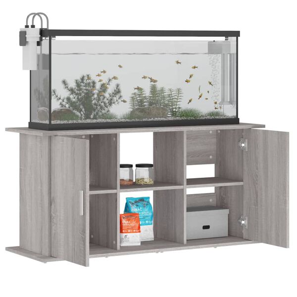 vidaXL Βάση Ενυδρείου Γκρι Sonoma 121x41x58 εκ. από Επεξεργασμένο Ξύλο