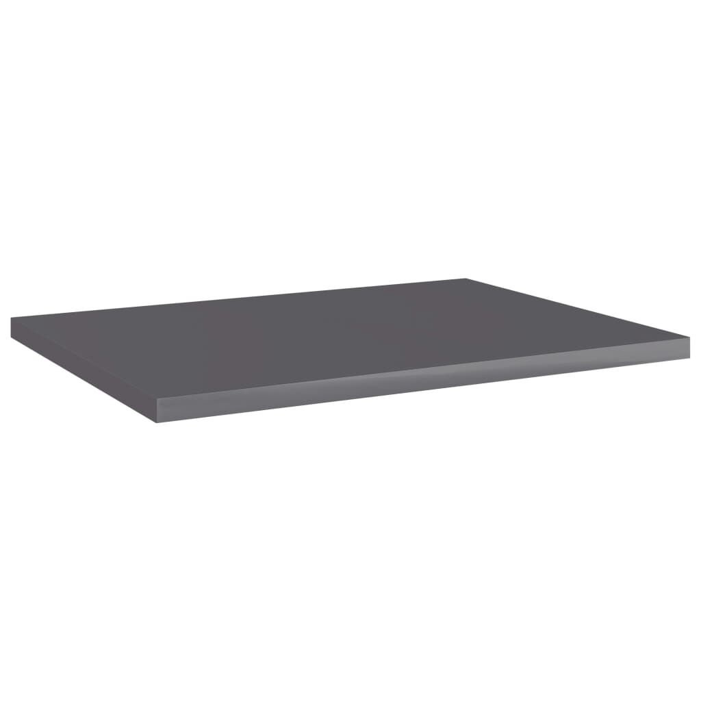 vidaXL Ράφια Βιβλιοθήκης 8 τεμ. Γυαλ. Γκρι 40x30x1,5 εκ. Επεξ.Ξύλο