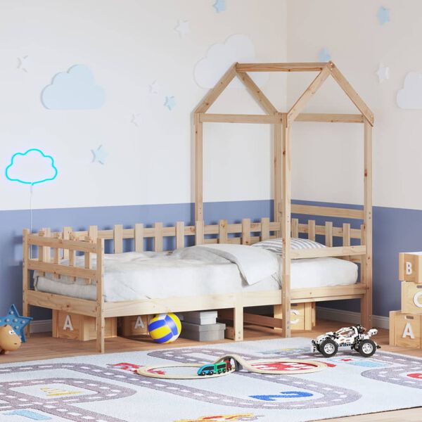 vidaXL &Kappa;&alpha;&nu;&alpha;&pi;έ&sigmaf; &Kappa;&rho;&epsilon;&beta;ά&tau;&iota; &mu;&epsilon; &Sigma;&tau;έ&gamma;&alpha;&sigma;&tau;&rho;&omicron; &Chi;&omega;&rho;ί&sigmaf; &Sigma;&tau;&rho;ώ&mu;&alpha; 80x200 &epsilon;&kappa;. &Mu;&alpha;&sigma;ί&phi; &Xi;ύ&lambda;&omicron;