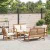 vidaXL Σετ Καναπέ Κήπου 5 pcs Φυσικό Μασίφ ξύλο teak