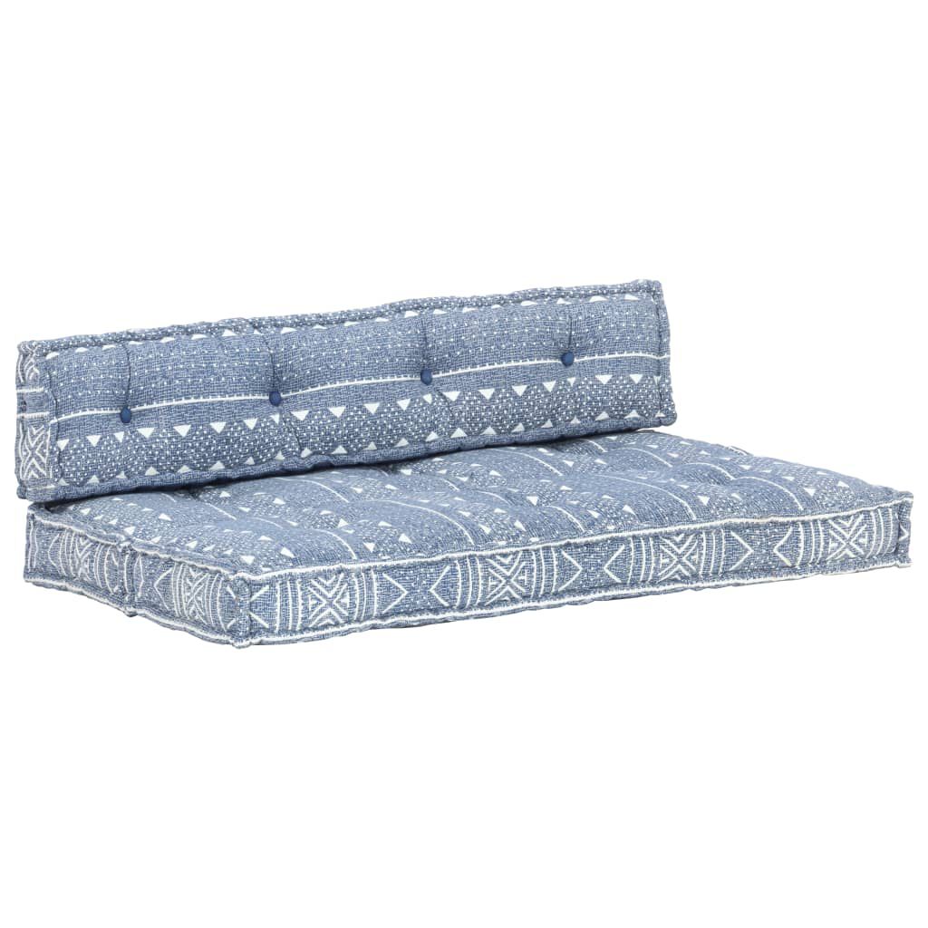 vidaXL Μαξιλάρι για Καναπέ από Παλέτες Ίντιγκο Patchwork Υφασμάτινο