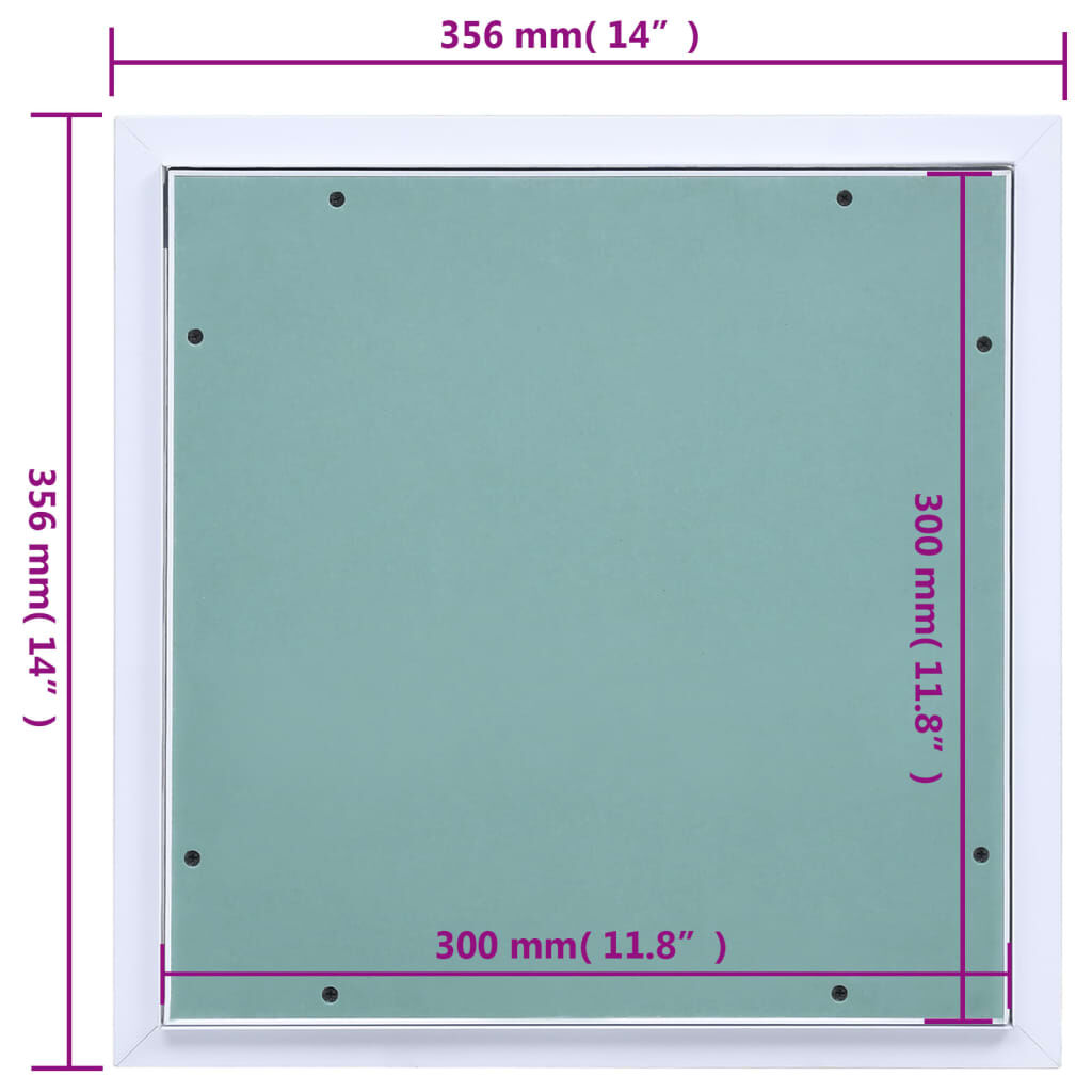 vidaXL Θυρίδα Επίσκεψης Γυψοσανίδας 300 x 300 χιλ. Σκελετός Αλουμινίου