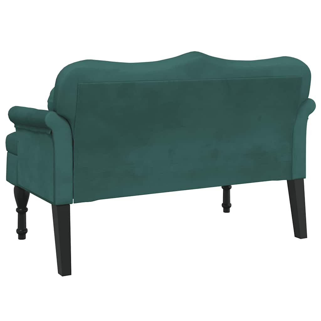 vidaXL Παγκάκι Σκούρο Πράσινο 120,5 x 65 x 75 εκ. με Μαξιλάρια