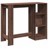 vidaXL Τραπέζι Κονσόλα με Ράφι Καφέ Δρυς 124x46x103,5εκ. Επεξεργ. Ξύλο