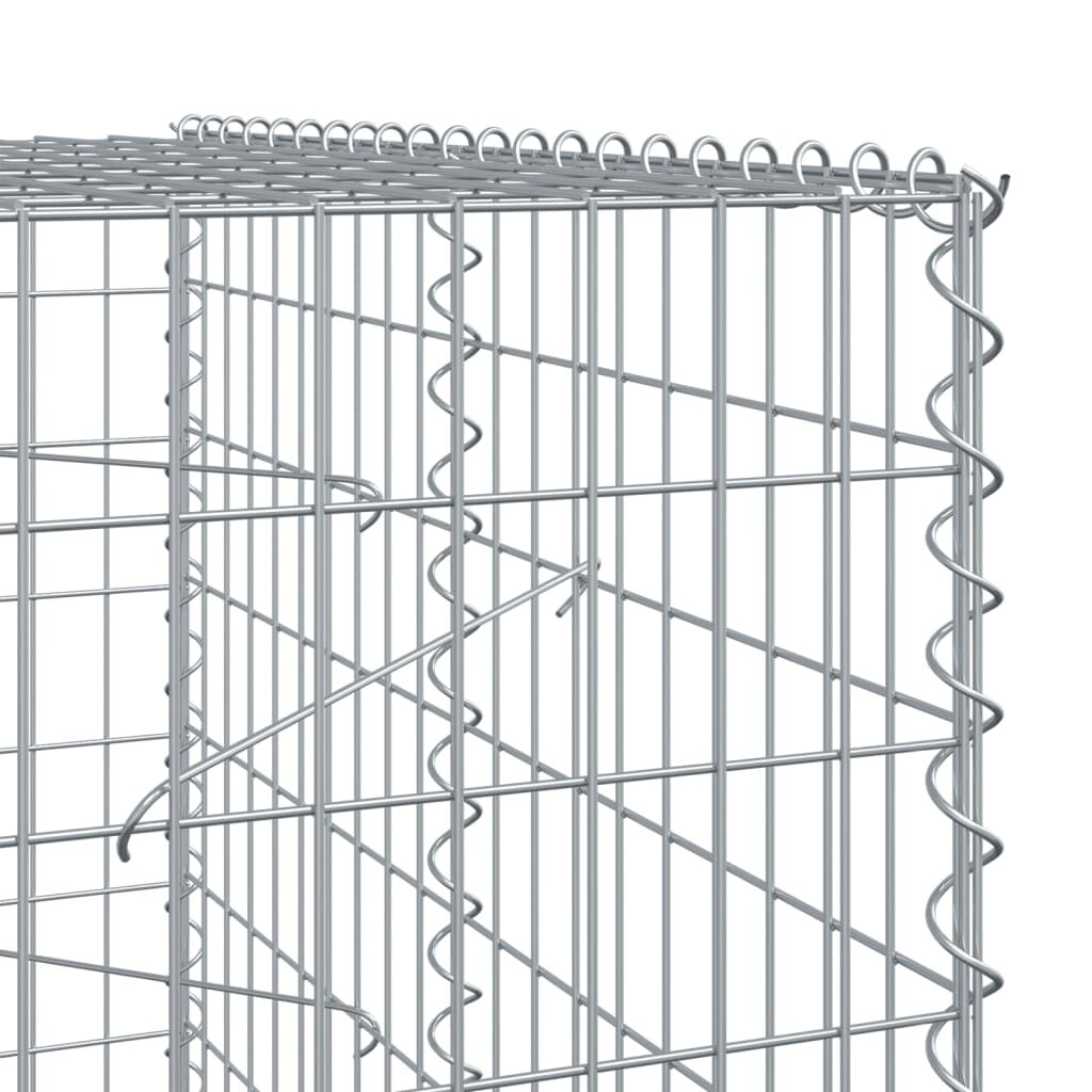 vidaXL Συρματοκιβώτιο με Κάλυμμα 1100x100x200 εκ. Γαλβανισμένο Χάλυβα