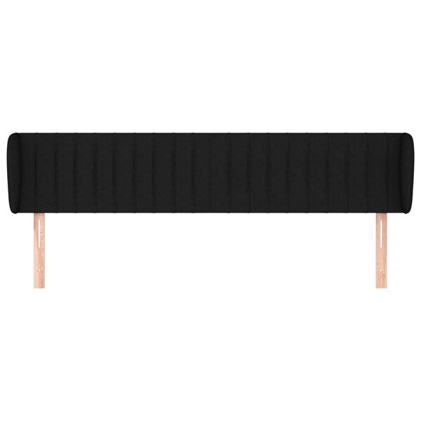 vidaXL Κεφαλάρι με Πτερύγια Μαύρο 203 x 23 x 78/88 εκ. Υφασμάτινο