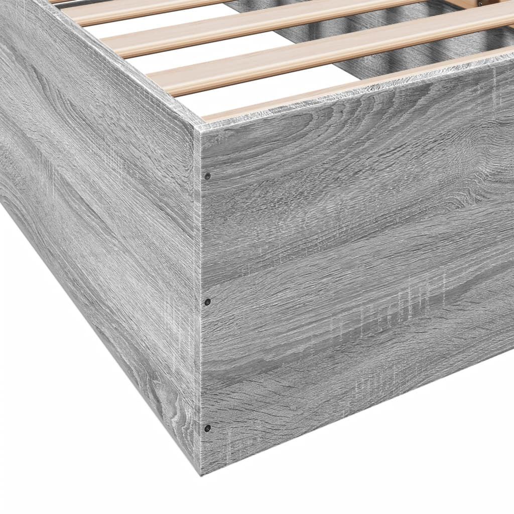 vidaXL Πλαίσιο Κρεβατιού Γκρι Sonoma 90x200 εκ. Επεξεργασμένο Ξύλο