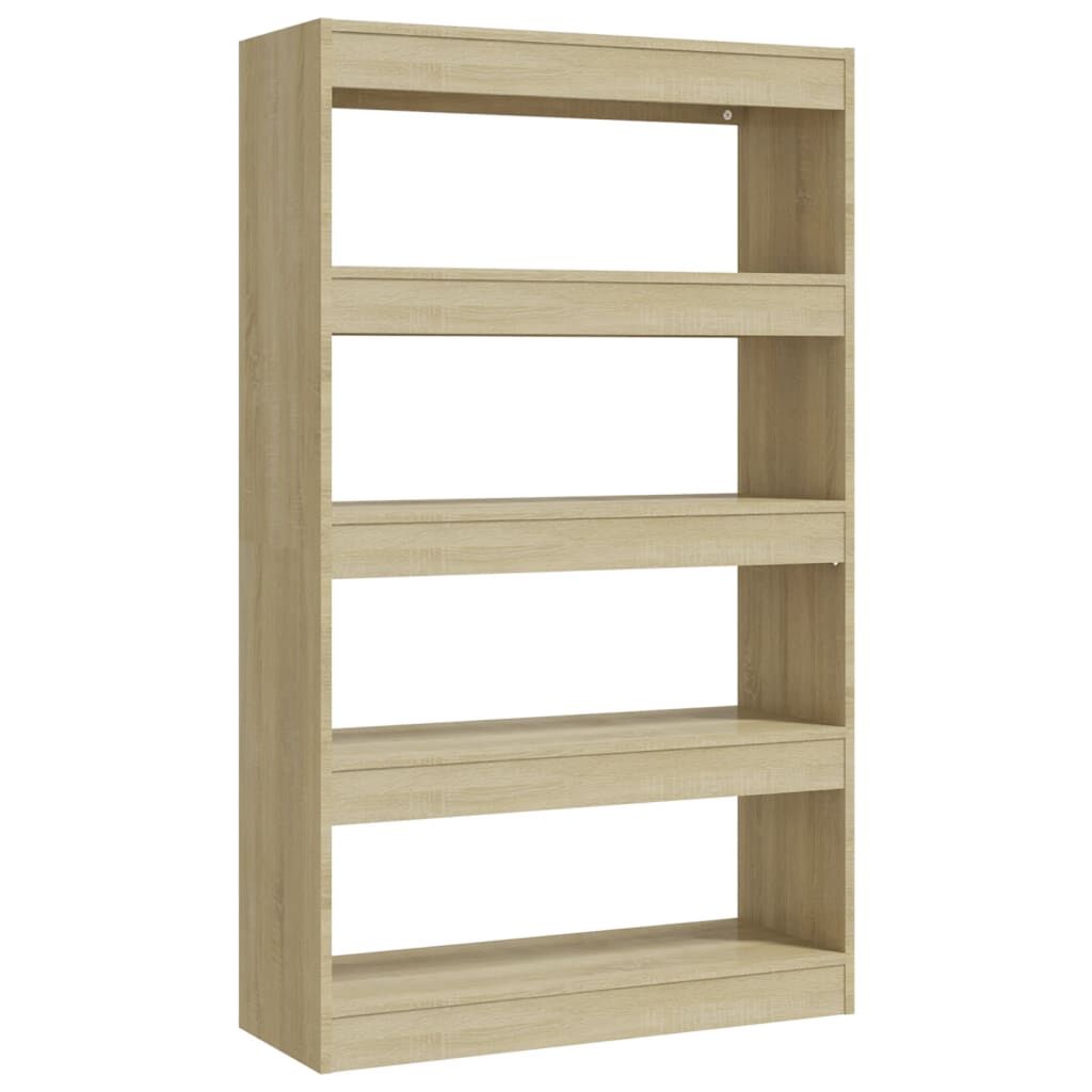 vidaXL Βιβλιοθήκη/Διαχωρ. Χώρου Sonoma Δρυς 80x30x135 εκ. Επεξ. Ξύλο