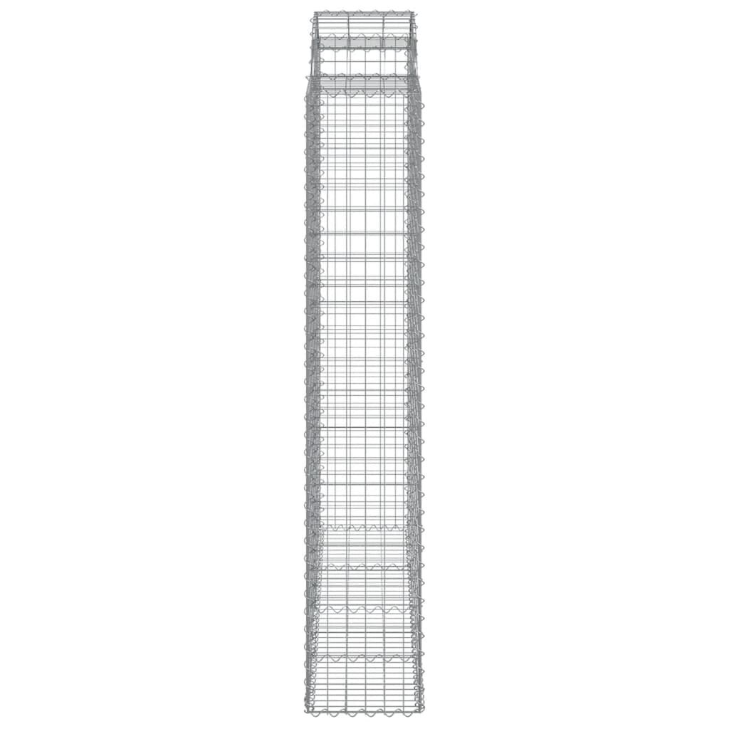 vidaXL Συρματοκιβώτια Τοξωτά 15 τεμ. 200x50x220/240 εκ. Γαλβαν. Ατσάλι