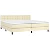 vidaXL &Kappa;&rho;&epsilon;&beta;ά&tau;&iota; Boxspring &mu;&epsilon; &Sigma;&tau;&rho;ώ&mu;&alpha; & LED &Kappa;&rho;&epsilon;&mu; 200x200 &epsilon;&kappa;. &Sigma;&upsilon;&nu;&theta;. &Delta;έ&rho;&mu;&alpha;