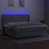 vidaXL &Kappa;&rho;&epsilon;&beta;ά&tau;&iota; Boxspring &mu;&epsilon; &Sigma;&tau;&rho;ώ&mu;&alpha; & LED &Alpha;&nu;.&Gamma;&kappa;&rho;&iota; 200x200&epsilon;&kappa;. &Upsilon;&phi;&alpha;&sigma;&mu;ά&tau;&iota;&nu;&omicron;